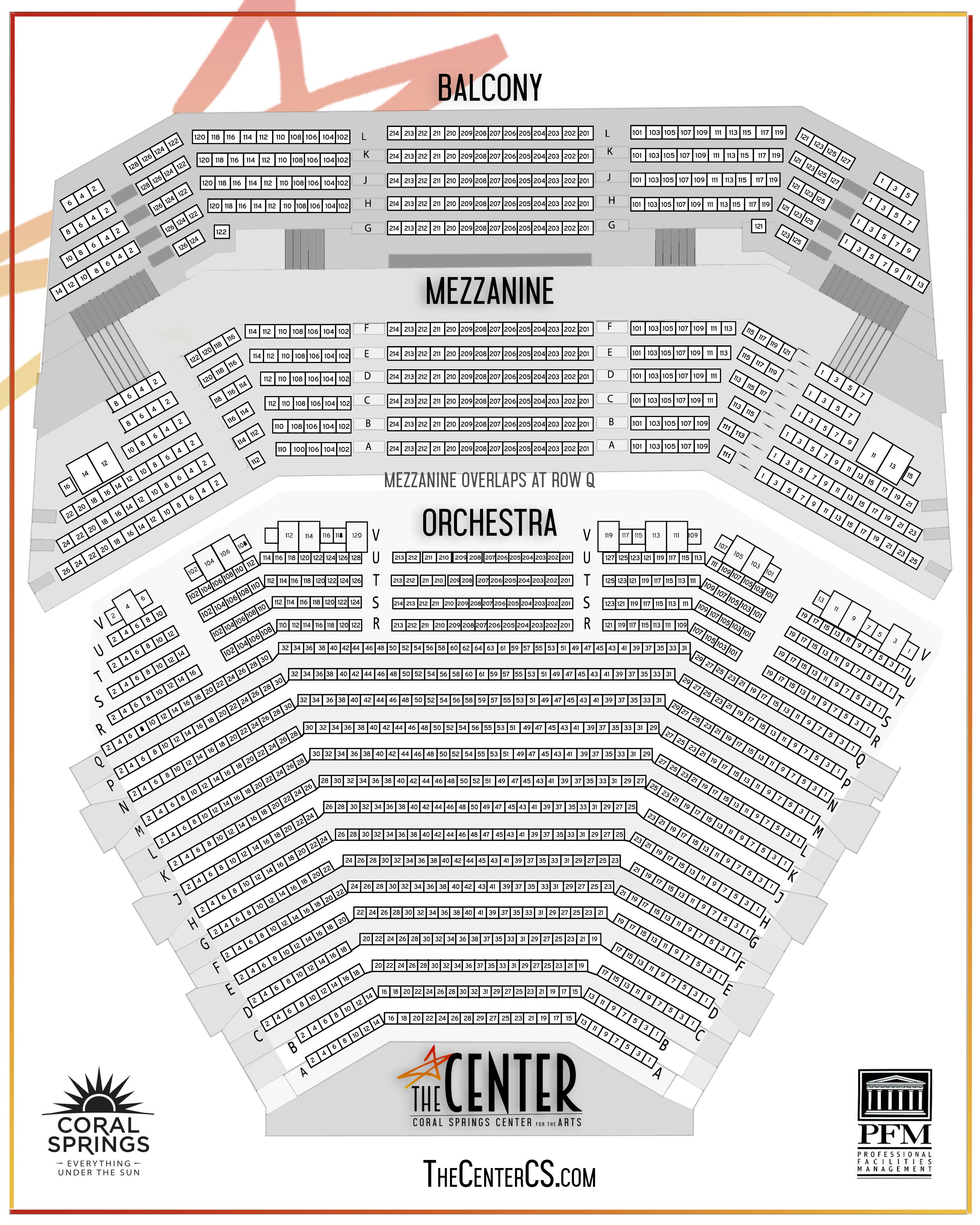 Seating Charts C Springs Center